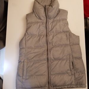 Fleece lined heather gray vest